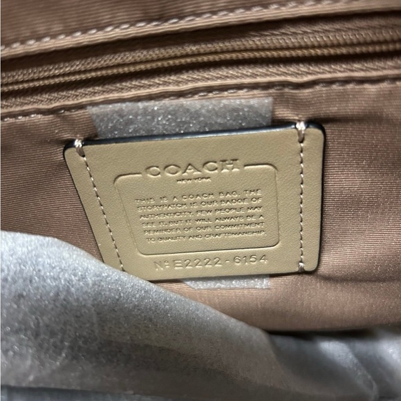 COACH Penny Shoulder Bag Chalk Multi Colorblock Refined Pebble Leather. - Picture 14 of 16